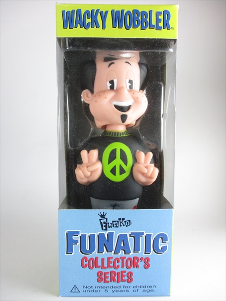 箱傷】 フレディ君 ピース黒Tシャツ FUNKO(ファンコ) Wacky Wobbler