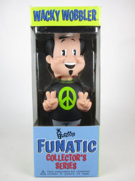 箱傷】 フレディ君 ピース黒Tシャツ FUNKO(ファンコ) Wacky Wobbler