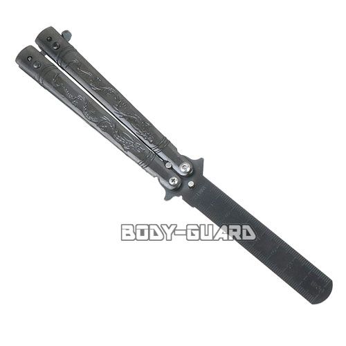 バタフライ型定規　「龍」　ブラック【ゆうパケット送料無料】