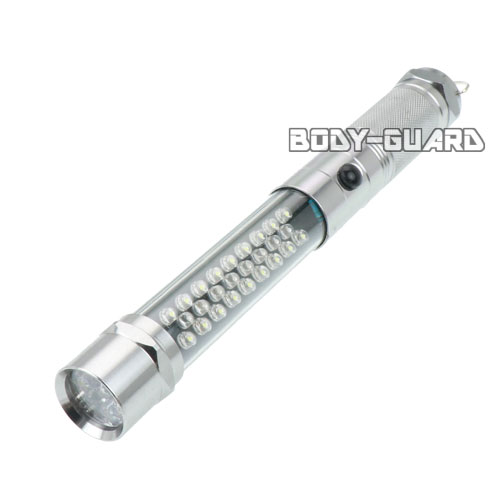 保安灯&LEDライト　3モード搭載　シルバー