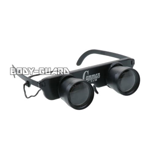 両手が塞がらない　らくらく双眼鏡　ブラック