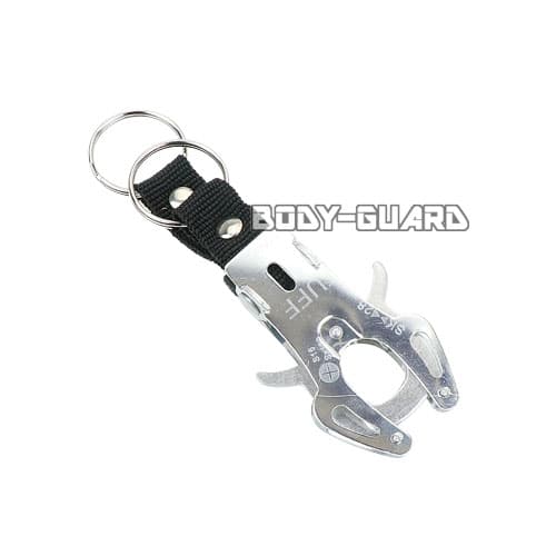 タフキーホルダー　タイプ2　小　シルバー　キーリング2個【ゆうパケット送料無料】