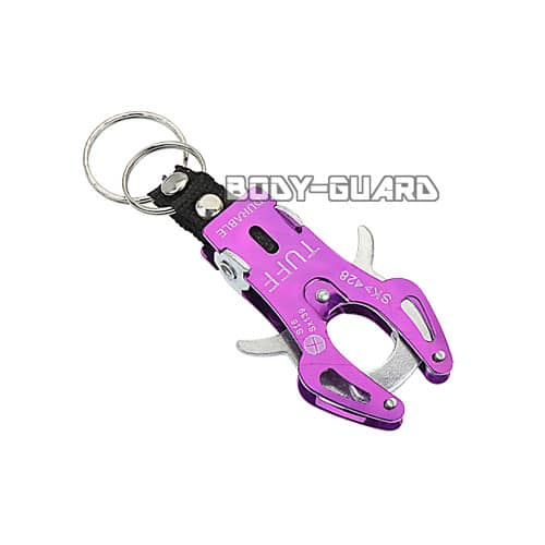 タフキーホルダー　タイプ2　小　パープル　キーリング2個【ゆうパケット送料無料】