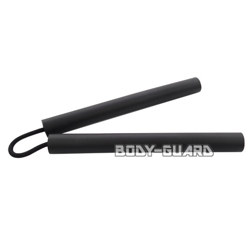 練習用ヌンチャク　スポンジ　紐タイプ　ブラック無地