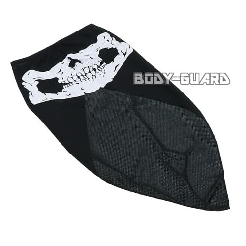 フェイスマスク　ドクロ　タイプ2　ブラック【ゆうパケット送料無料】