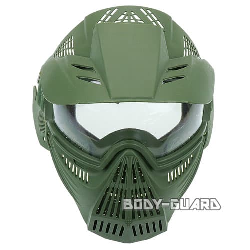 ゴーグル付き　フルマスク　カーキ