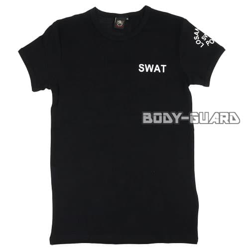SWAT　半袖Tシャツ　バックプリントあり　ブラック　XL【ゆうパケット送料無料】