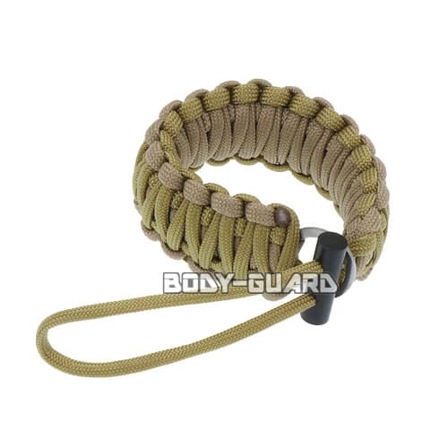 パラコードブレスレット　フリントスティック付き　ループタイプ　ベージュ【ゆうパケット送料無料】