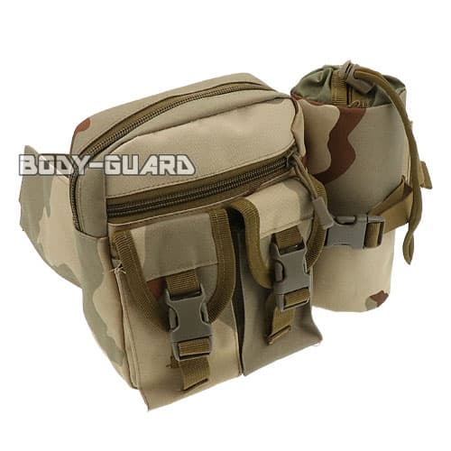 ウエストバッグ　ペットボトルホルダー付き　デザート