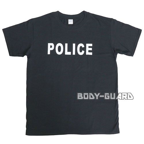 半袖Tシャツ　ポリス　タイプ2　ブラック　XL【ゆうパケット送料無料】