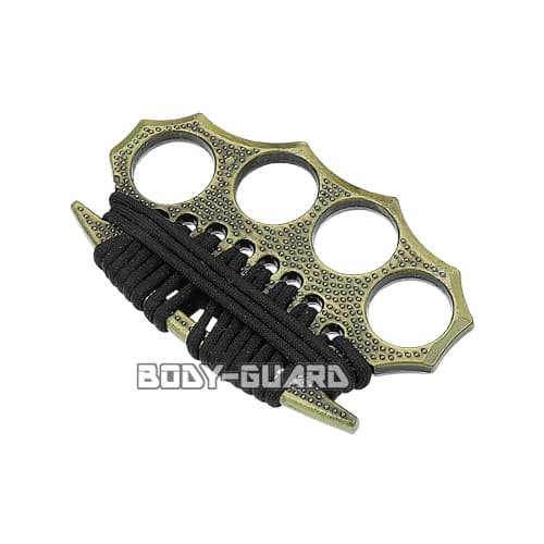 デザインナックル　紐巻き　ゴールド×ブラック【ゆうパケット送料無料】