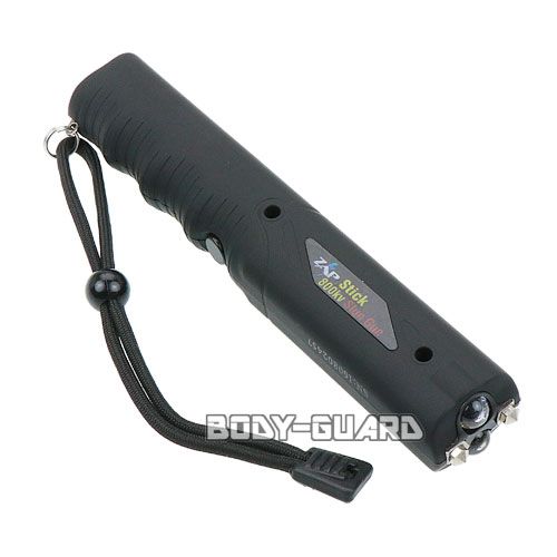 【ZAP】スティック型　ライト付80万ボルトスタンガン　ブラック★
