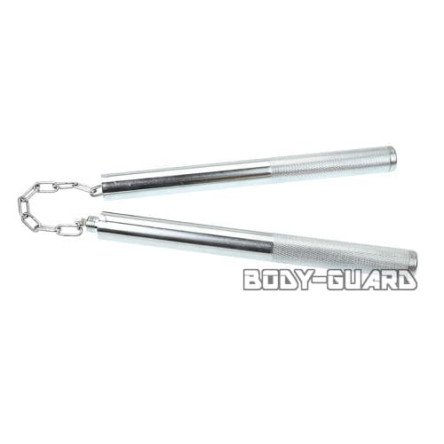 ステンレスヌンチャク・棍棒　シルバー