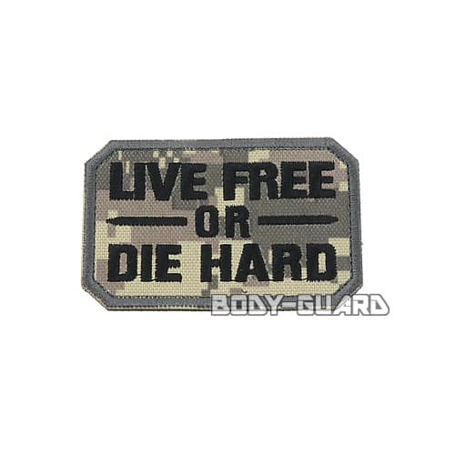 LIVE FREE OR DIE HARD　ワッペン　ACU迷彩【ゆうパケット送料無料】