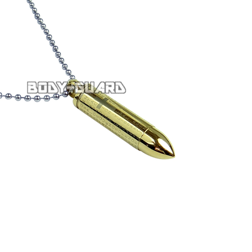 カラー弾丸ネックレス　ゴールド【ゆうパケット送料無料】