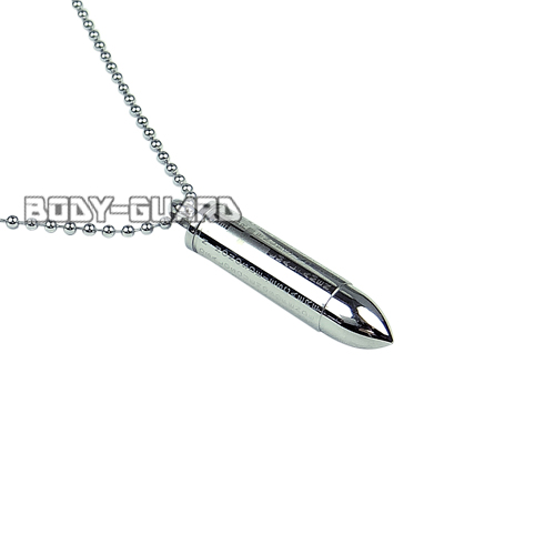 カラー弾丸ネックレス　シルバー【ゆうパケット送料無料】