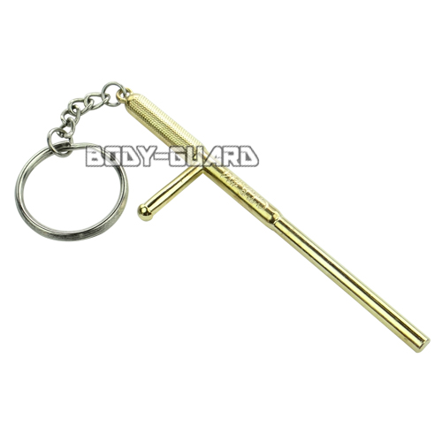 トンファー型　キーホルダー　ゴールド