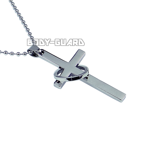 十字架リングネックレス　大【ゆうパケット送料無料】