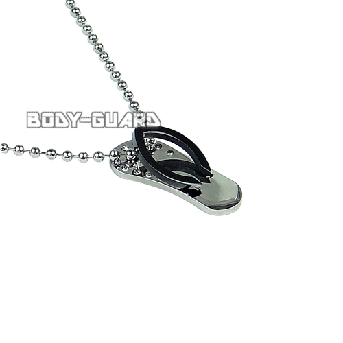 サンダルネックレス　ブラック【ゆうパケット送料無料】