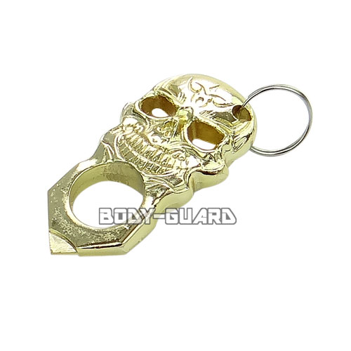 キーチェーンナックル　ワンホール　リアルドクロ　ゴールド【ゆうパケット送料無料】