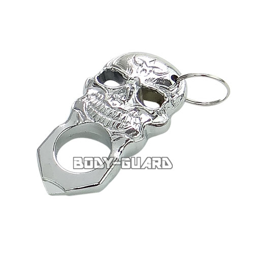 キーチェーンナックル　ワンホール　リアルドクロ　シルバー【ゆうパケット送料無料】