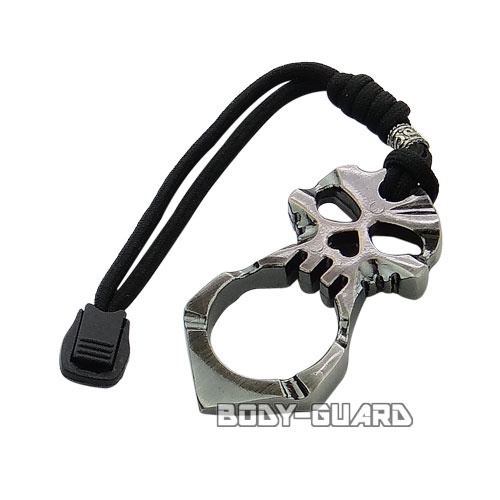 ストラップナックル　ワンホール　アレンジドクロ　シルバーグレー【ゆうパケット送料無料】