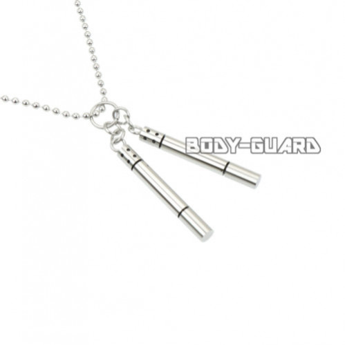 ヌンチャクネックレス　シルバー【ゆうパケット対応】