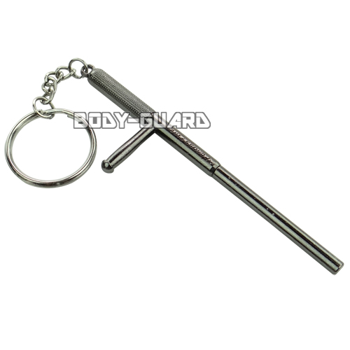 トンファー型　キーホルダー　グレー【ゆうパケット送料無料】