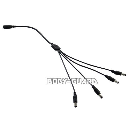 防犯カメラ　電源分配ケーブル　4分岐【ゆうパケット送料無料】