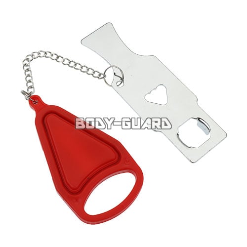 ポータブル　ドアロック　レッド【ゆうパケット送料無料】