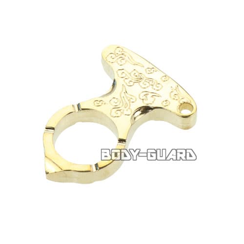 ワンホールナックル　雲柄　ゴールド【ゆうパケット送料無料】