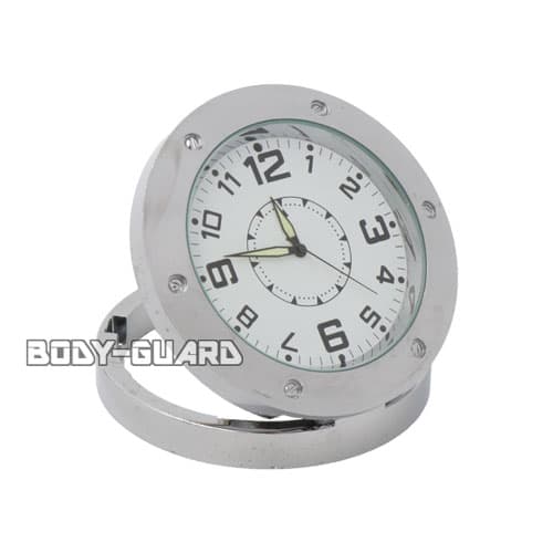 アナログ時計型ビデオカメラ01　シルバー