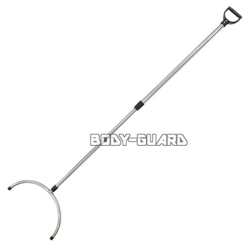 【3本から送料無料】伸縮式　サスマタ　握りグリップ付き　シルバー