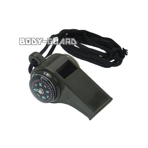 サバイバル　多機能ホイッスル　カーキ