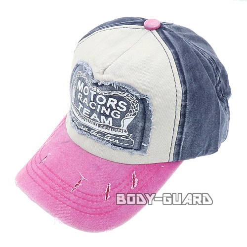 RACING　TEAM　キャップ　ピンク×ネイビー