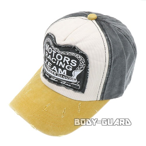 RACING　TEAM　キャップ　イエロー×ブラック