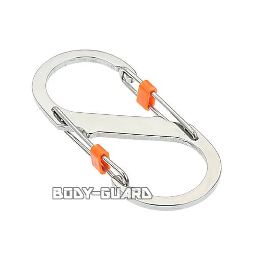 S字カラビナ　大サイズ　EDC　シルバー【ゆうパケット送料無料】