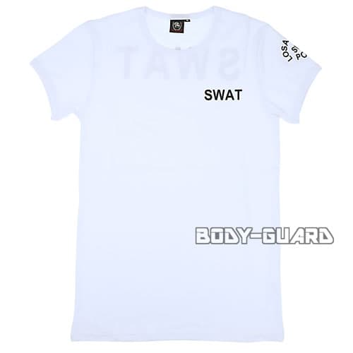SWAT　半袖Tシャツ　バックプリントあり　ホワイト　XL【ゆうパケット送料無料】