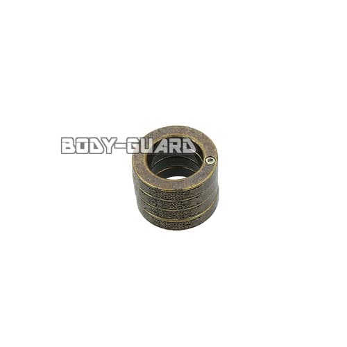 4連リング　ナックル　丸型　ブロンズ【ゆうパケット送料無料】