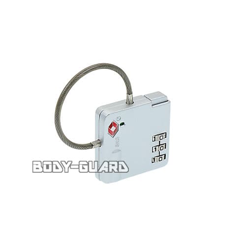 TSAロック　ワイヤータイプ　TSA-529　シルバー【ゆうパケット送料無料】