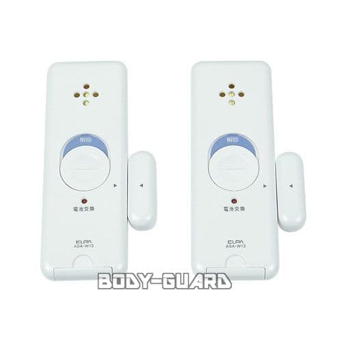 侵入対策　窓ピタッアラーム　衝撃&開放検知　2個セット　ホワイト　ASA-W13-N2P