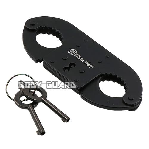 サムカフ(指錠)ダブルロック　ブラック★　「ロゴあり」★【ゆうパケット送料無料】