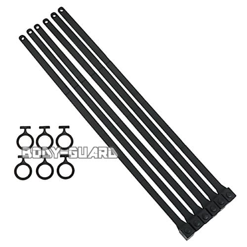 ASP社製　ミリタリーナイロンハンドカフ トライフォールド ブラック　6本セット