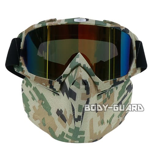 フルマスク　ゴーグル脱着タイプ　カモフラージュ