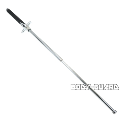 ガラス割り付き警棒　十字鍔　スクプレ　37　シルバー