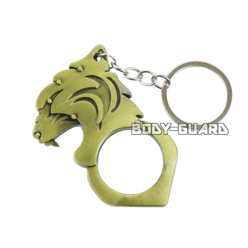 ガラス割りキーホルダー　虎　ゴールド【ゆうパケット送料無料】