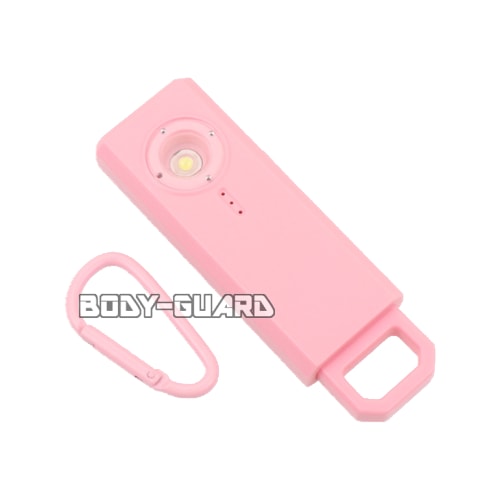 カラビナ式防犯ブザー　充電式　PA02　ピンク