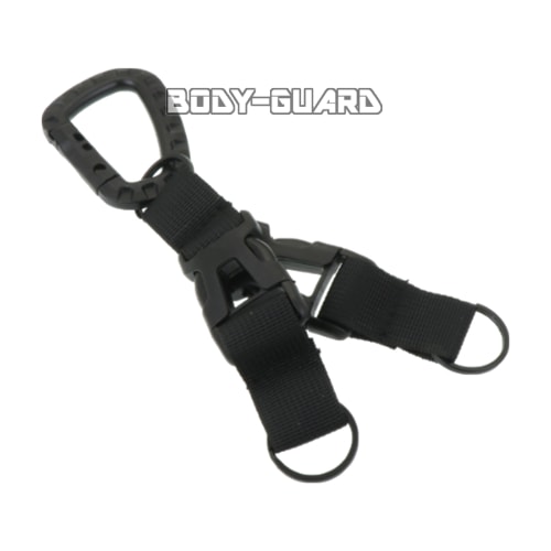 クイックリリース　キーホルダー　カラビナタイプ【ゆうパケット送料無料】ブラック