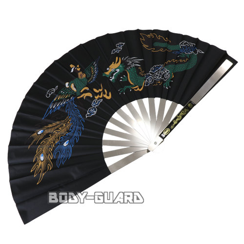 鉄扇　龍　ブラック