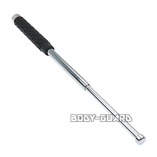 スタンダード　ラバーグリップ警棒　ガラス割りセット　21　シルバー